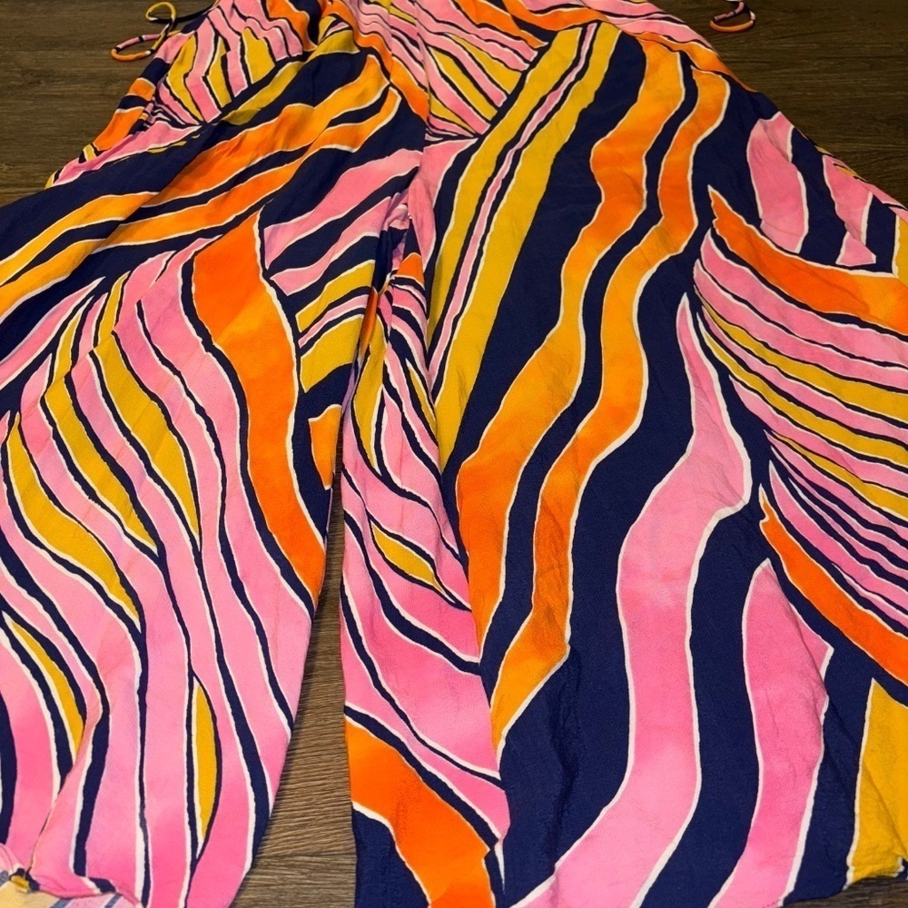 Maeve  Finley Wide Leg Jumpsuit VibrantSummer Colors  size 10 - Picture 3 of 15